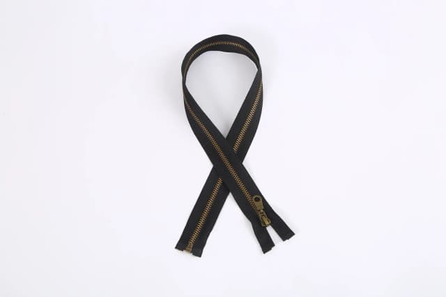 Navy Tape with Antique Bronze Teeth, Open-End
